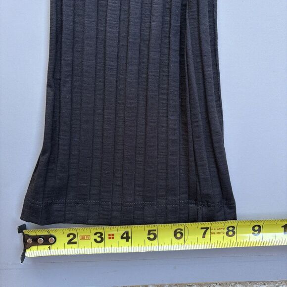 REFORMATION Women's XS Black Ribbed Flare Pull-On Pants Tencel Lyocell High Rise - Picture 7 of 12